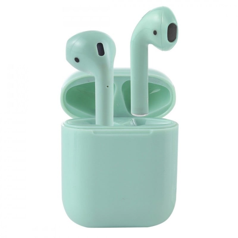 Casti Audio Wireless Techstar® i7S mini, Verde, Tip in-ear pentru IOS si Android, Bluetooth