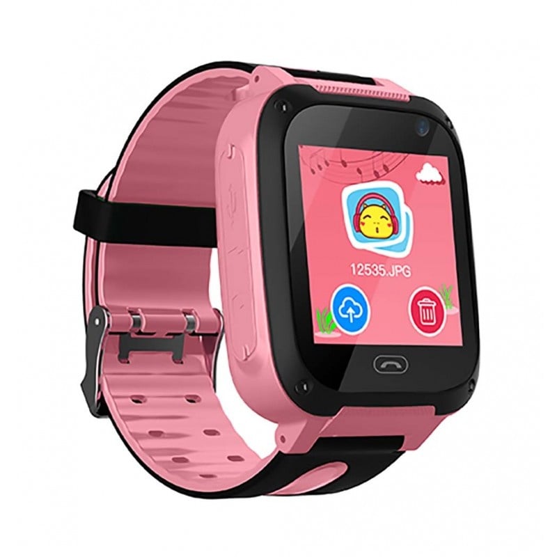 Ceas Smartwatch Copii Techstar® Q9, Slot Cartela SIM, GPS Tracker, Buton Urgenta SOS, Monitorizare Live, Apelare, Roz