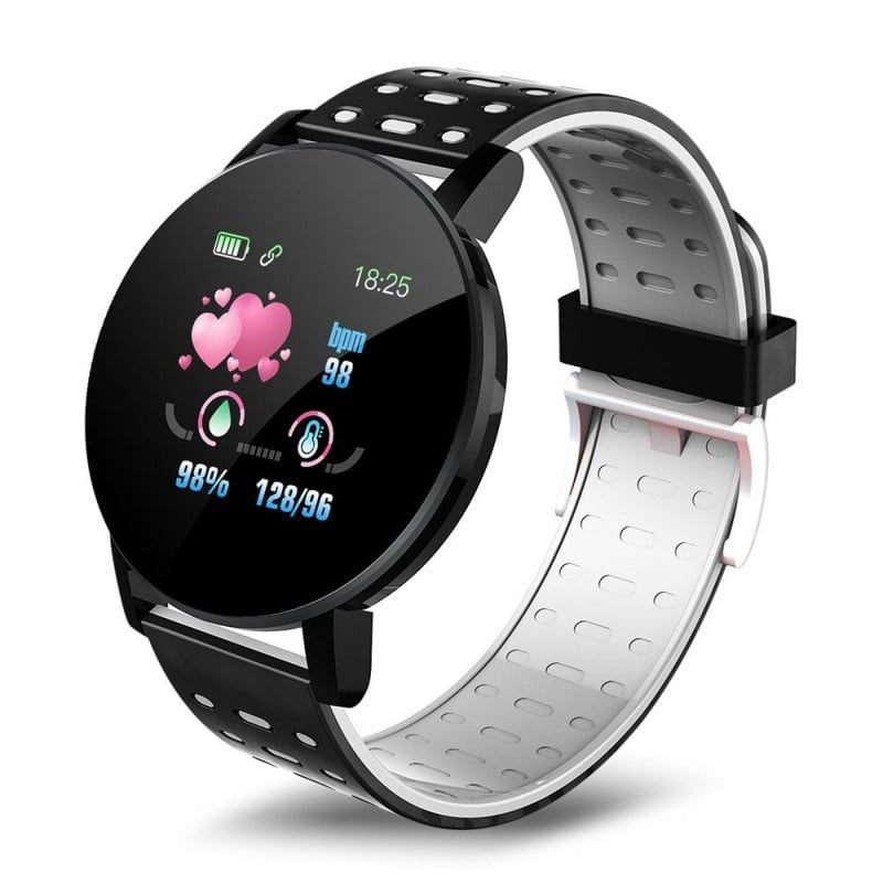 Ceas Smartwatch Techstar(R) 119 Gri, 1.3 inch IPS, Monitorizare Cardiaca, Tensiune. Oxigenare, Sedentary, Bluetooth, IP65