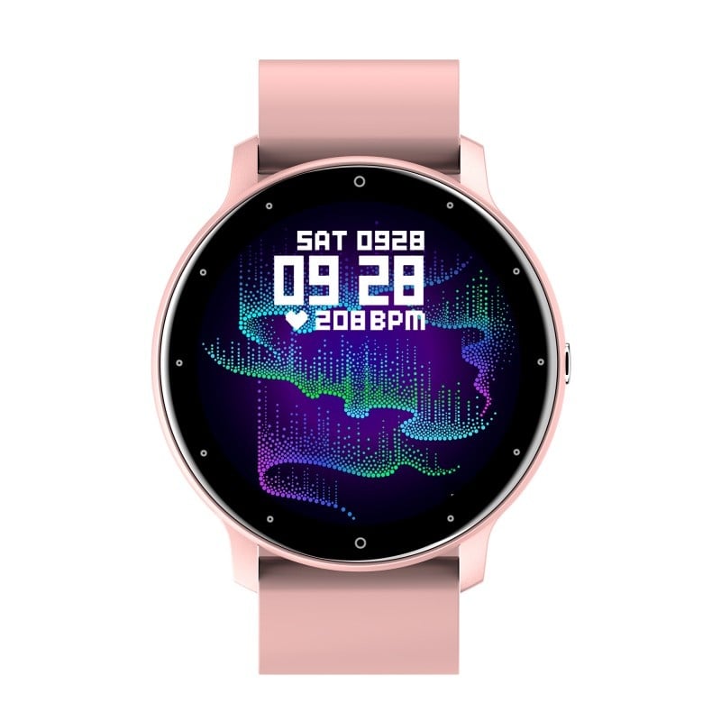 Ceas Smartwatch Techstar® ZL02, Ecran 1.28 Inch TFT, Bluetooth 4.0, Notificari Apeluri/Mesaje, Monitorizare Fitness, Ritm Cardiac Si Tensiune Arteriala, Compatibil IOS/Android, Roz