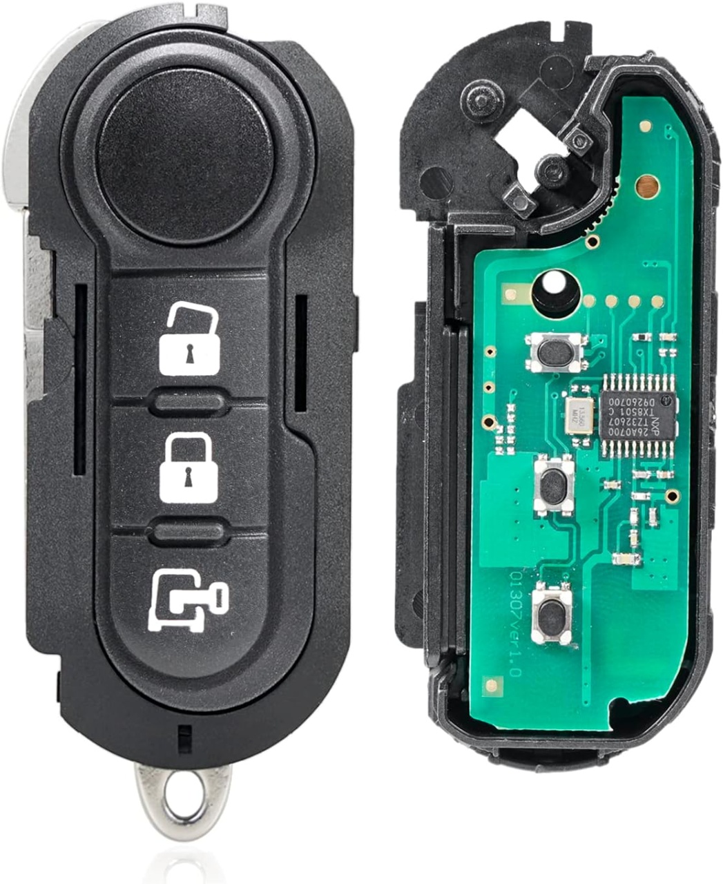 Cheie Auto Completa Programabila, cu telecomanda 433MHz, 3 butoane, cip PCF7946, sistem Marelli – compatibila Fiat Ducato, 500L, Doblo, Panda, Citroen Relay, Peugeot Boxer, Iveco, Ford Ka, Opel Combo - 1 | YEO