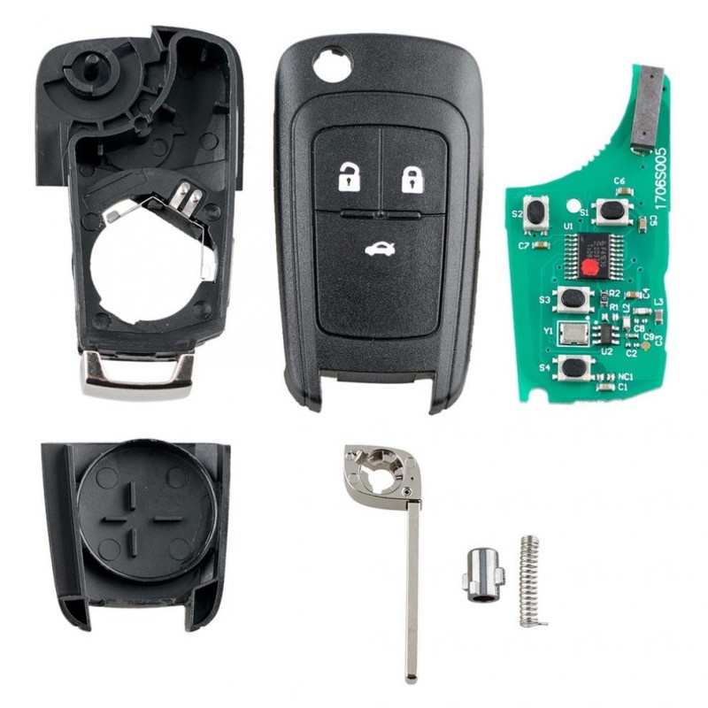 Cheie Auto Completa Techstar® Opel/Vauxhall/Chevrolet, Astra, Insignia, Aveo, ID46, 433Mhz, 3 Butoane - 1 | YEO