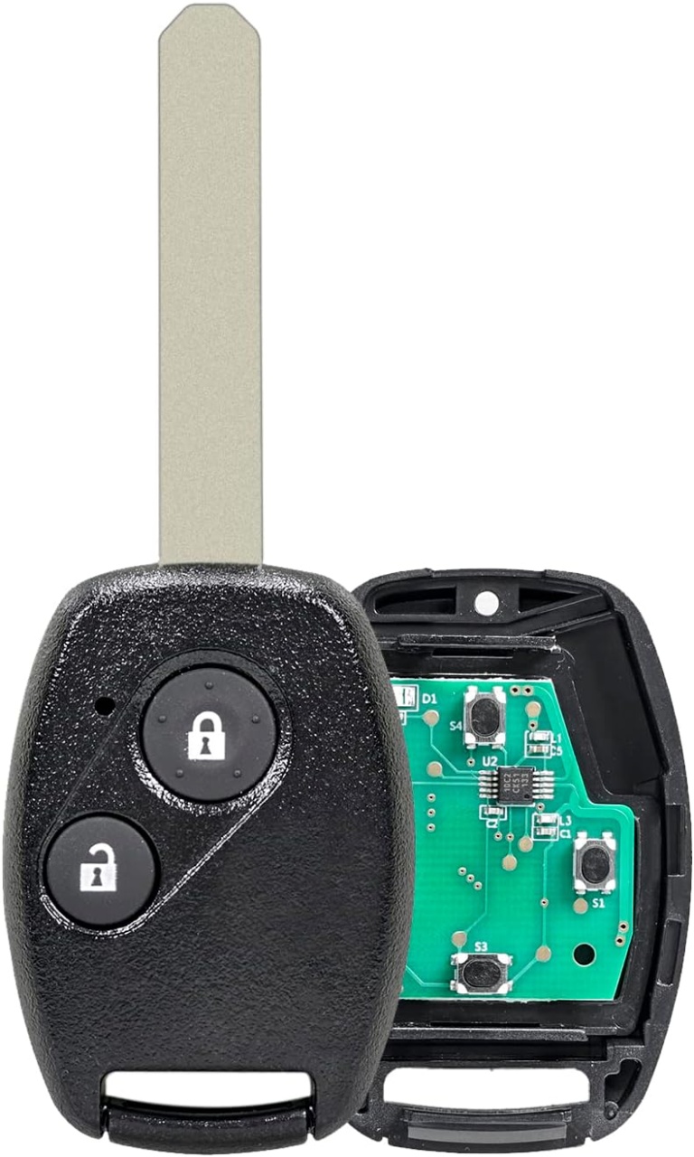 Cheie Auto Techstar Completa Programabila 433MHz, cu 2 butoane si cip ID46 PCF7936, compatibila Honda Civic, Accord, Jazz, CR-V – lama Hon66, FCCID: OUCG8D-382H-A