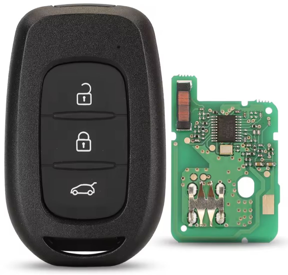 Cheie auto telecomanda completa compatibila Dacia Duster/Logan/Sandero + Renault Symbol/Trafic, lamela VAC102, 3 butoane, 433MHz, chip PCF7961M (4A), cu electronica si baterie - imagine 2