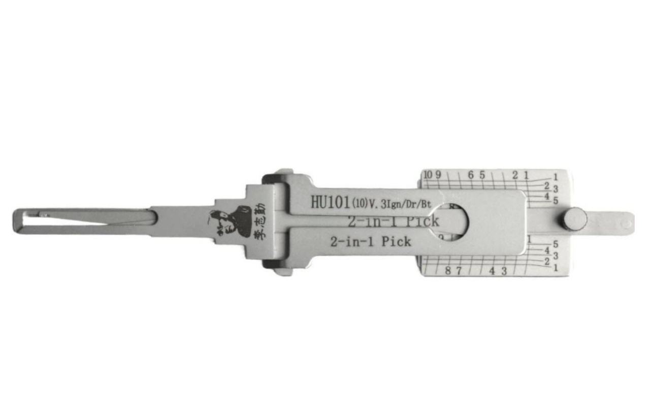 Decodor unealta auto Lishi Original HU101(10t) – 2-in-1 Pick/Decoder pentru contact, usa si portbagaj (Ford, Jaguar, Land Rover, Volvo, Lincoln) - imagine 3