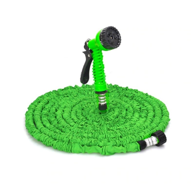 Furtun de Gradina Extensibil Magic Hose cu 7 Moduri de Stropire Culoare Verde Lungime 36-40m