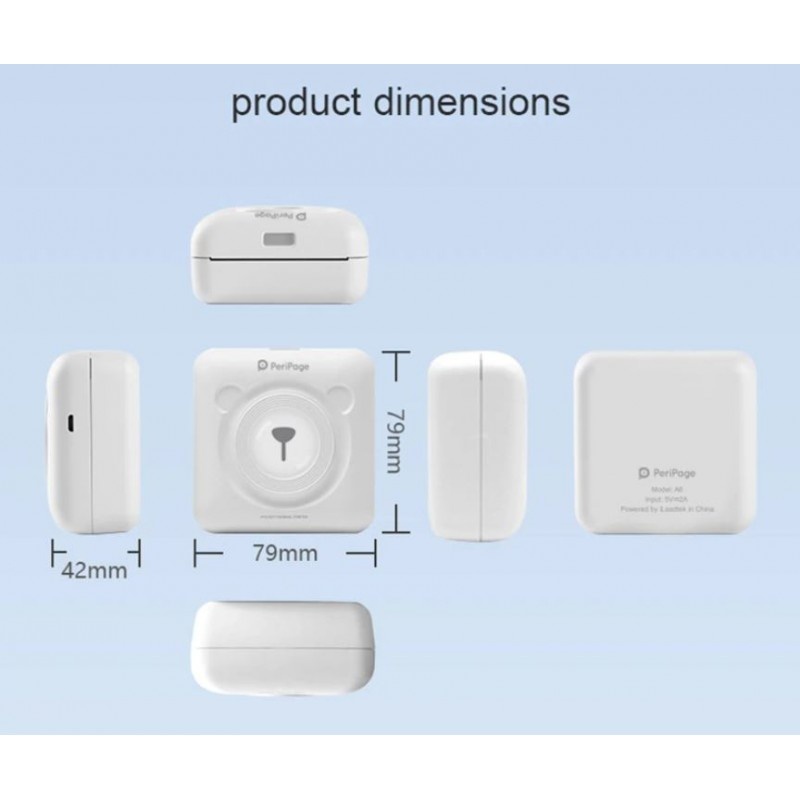 Imprimanta Mini de Buzunar Portabila, Aplicatie Smartphone, Bluetooth, Fotografii cu Printare Termica - 2 | YEO