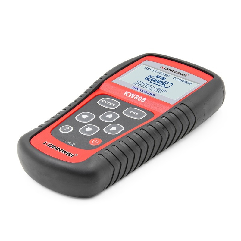 Instrument de scanare si diagnosticare auto, KONNWEI KW808, OBD2, Display 2.8 inch, citirea și ștergerea codurilor de eroare a motorului, vizualizarea pregătirii I/M, preluarea informațiilor autovehiculului, testul senzorului O2 - 1 | YEO