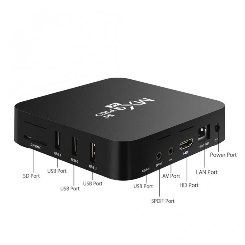 Mini PC TV Box Techstar® MXQ PRO, UltraHD 4K, Quad-Core 64 Bit. 4GB RAM, 512GB ROM, 5G Wireless, Ethernet, Android 10 - 1 | YEO