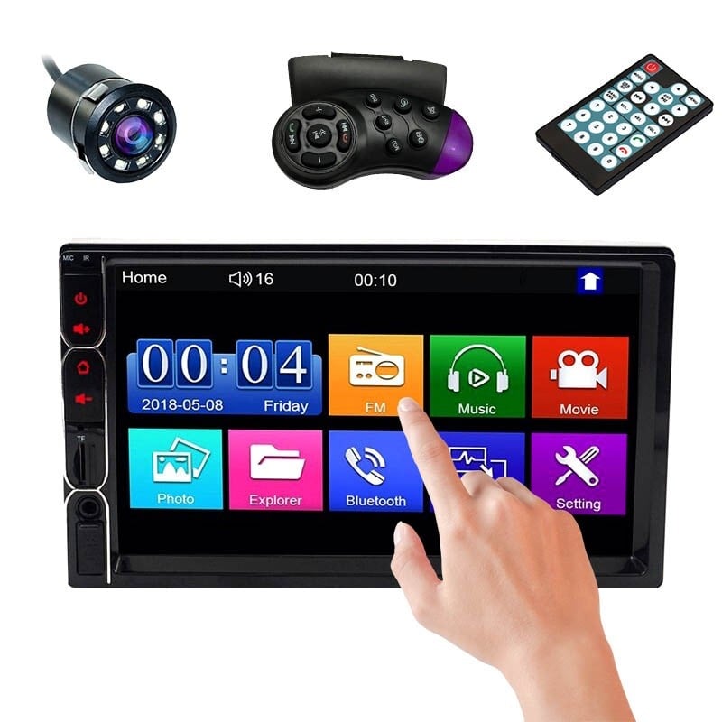 MP5 Player Techstar® 7031, 2DIN, Camera Marsarier, Ecran HD Touch 7