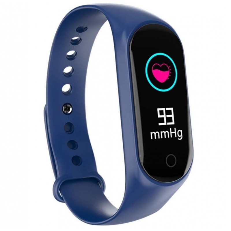 Resigilat Bratara Sport M4 Techstar® Pentru Fitness, Monitorizarea Presiunii Sangelui si A Batailor Inimii, Albastru