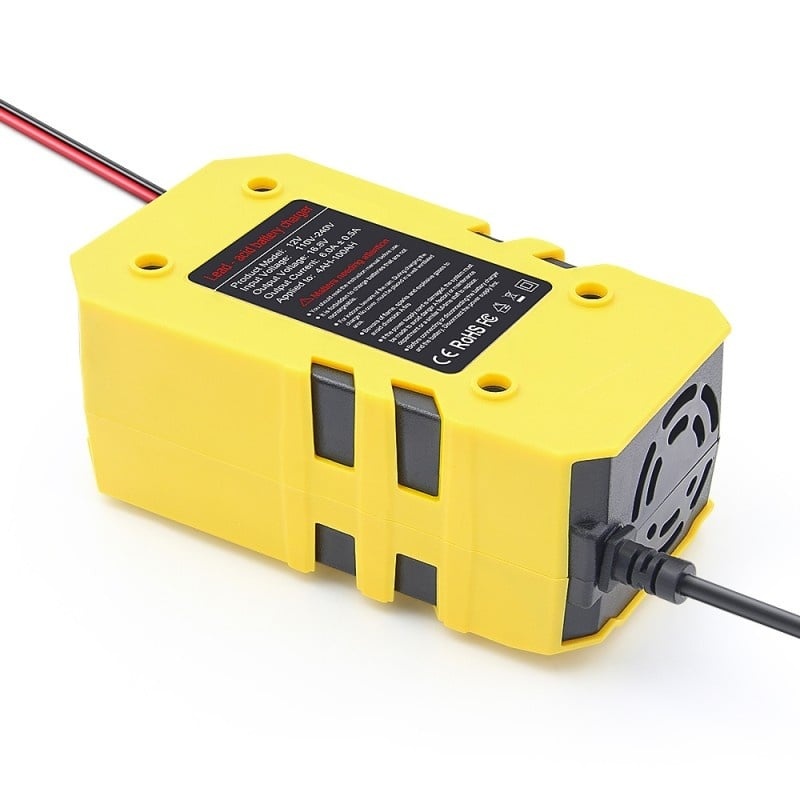 Resigilat Incarcator Inteligent pentru Baterie Auto Jfind, 12V, 6A, 90W, Functie Puls de Reparare, Afisaj LCD, Masina, Camion, Motocicleta, Galben/Negru - 3 | YEO