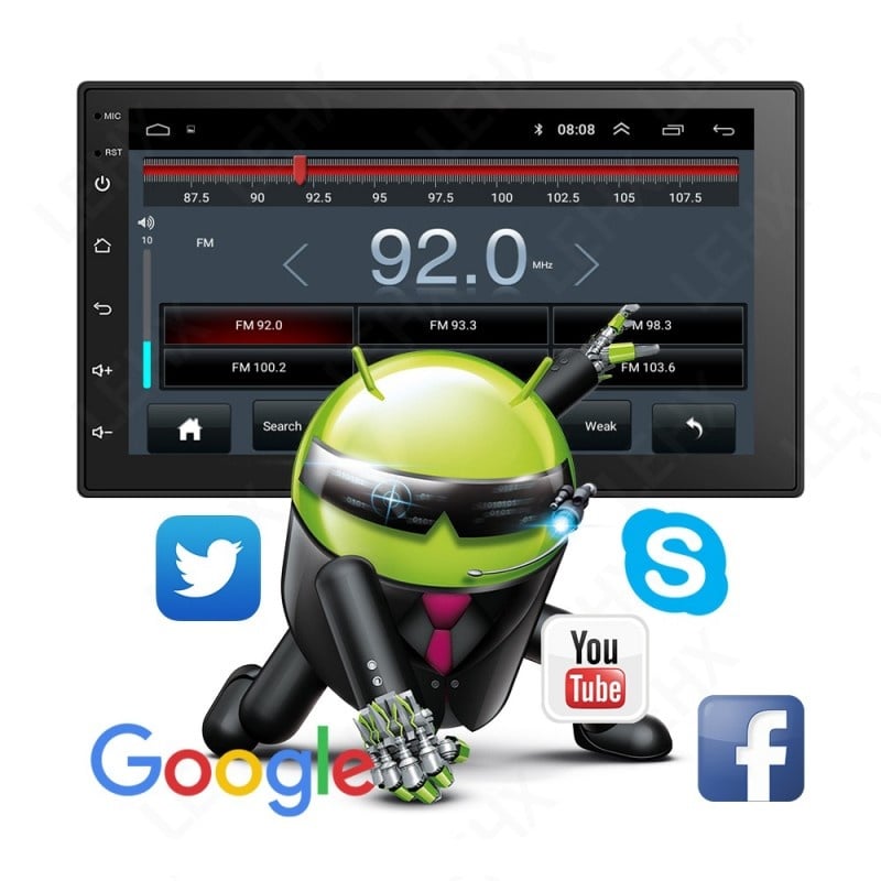 Resigilat Navigatie Auto Multimedia 7168 Techstar® 2DIN Android 8.1 GPS Radio Wi-Fi Display 7