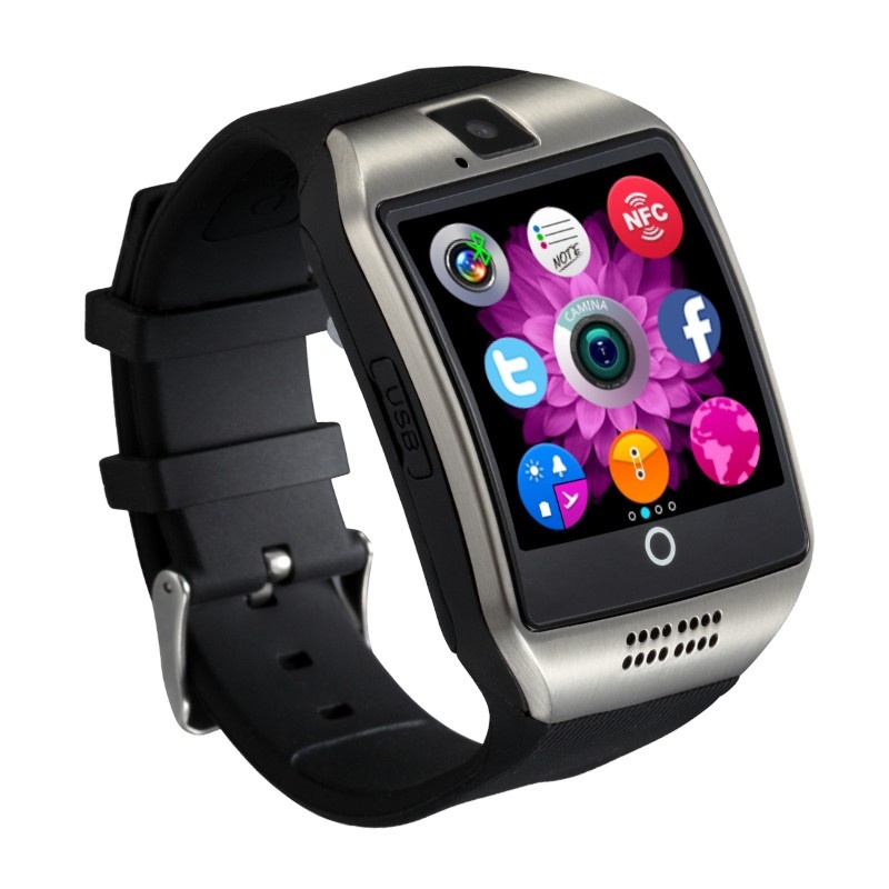 Resigilat Smartwatch Vogue Q18 Curved cu Camera si Telefon 3G Display 1.54