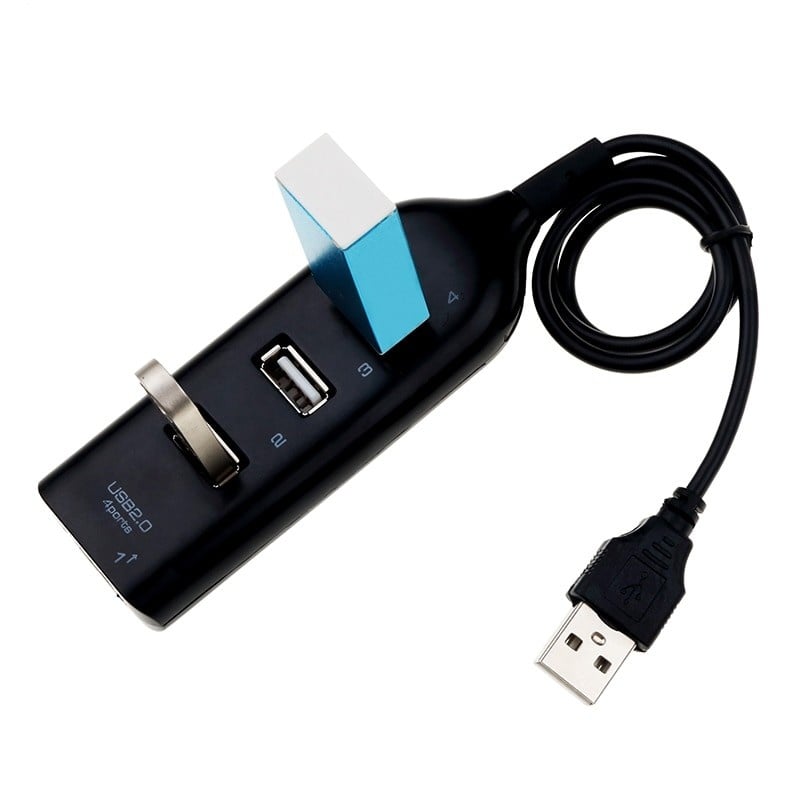 Resigilat USB Hub Techstar® HB2, USB 2.0 High Speed, 4 Port USB2.0, Negru - 3 | YEO