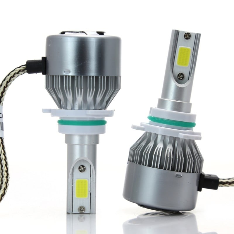 Set 2 LED-uri Auto Techstar® C6, 9006, 36w, 3800 Lumeni, 6500K, AUTO, 12-24 Volti, COB - 2 | YEO