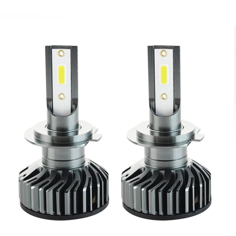 Set 2 LED-uri Auto Techstar® P1, H7, 36w, 4000 Lumeni, 6500K, AUTO, 12-24 Volti, DOB, Canbus, Miez Cupru, Radiator Aluminiu