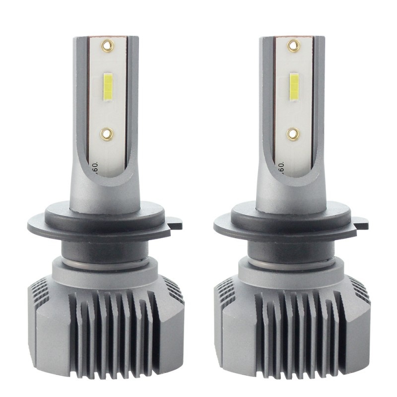 Set 2 LED-uri Auto Techstar® S1, H7, 40w, 4000 Lumeni, 6500K, AUTO, 12-24 Volti, CSP, Canbus, Radiator Aluminiu