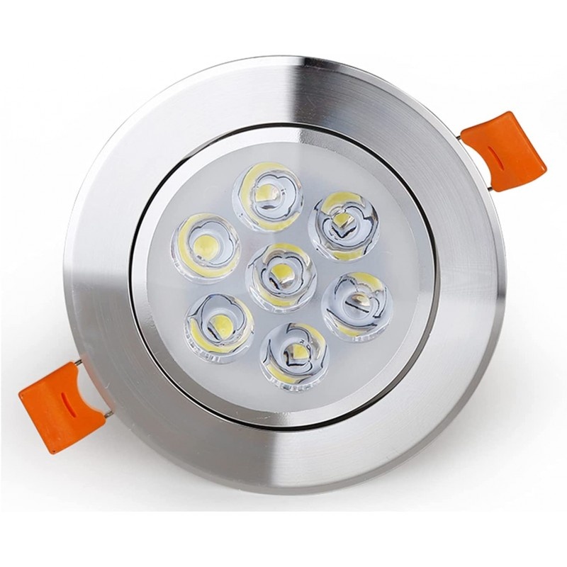 Spot LED Techstar® THD, Alb, Putere 7W, Culoare Lumina 4000K, CRI 80+, Radiator Aluminiu