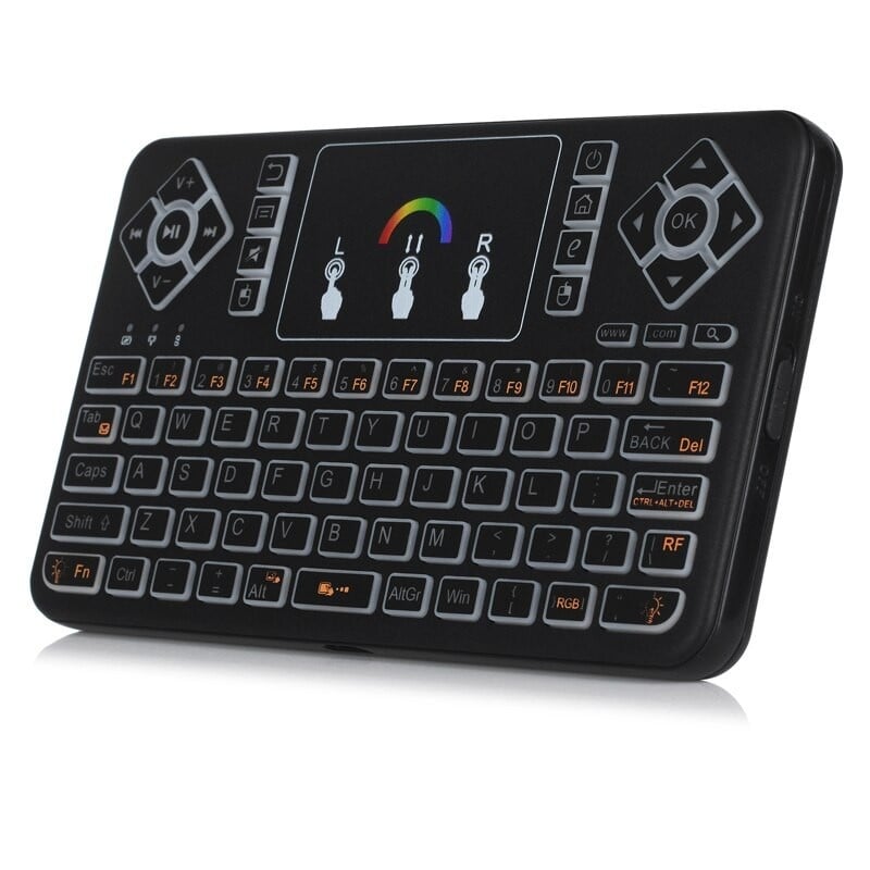 Tastatura Wireless Techstar® Q9 Iluminata RGB , QWERTY, Plug&Play, Tochpad, Tastatura, Mouse - 2 | YEO