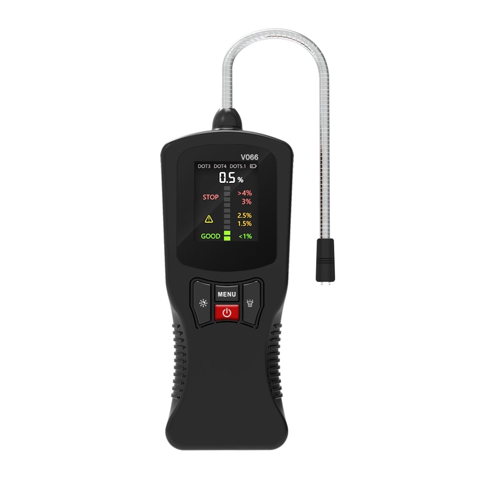 Tester Digital Lichid de Frana Techstar® V066, cu Detectare Automata DOT3, DOT4, DOT5.1, Precizie Ridicata, Stilou de Diagnosticare cu Sonda pentru Masini, Motociclete si Camioane