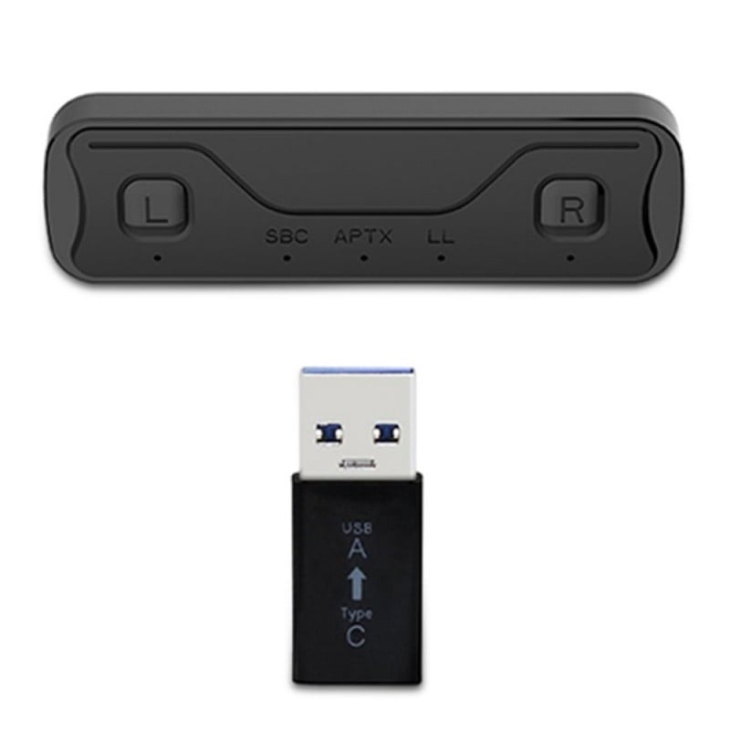 Adaptor audio Techstar® pentru consola de jocuri, Bluetooth 5.0, Casti portabile, Compatibil cu PS4, Nintendo Switch, PC si MAC, USB Type-C, Negru