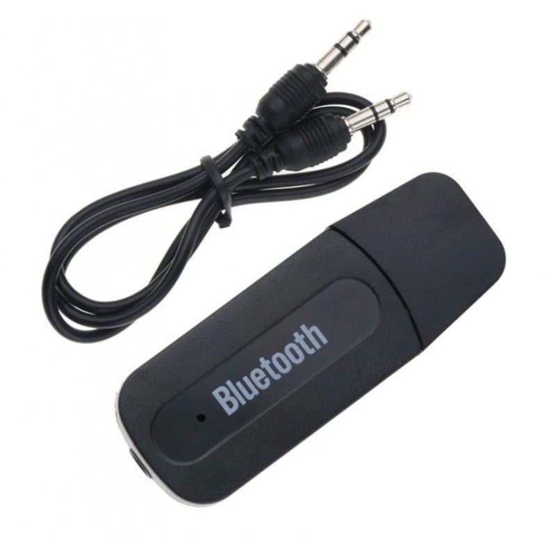 Adaptor Receptor Audio USB cu Bluetooth Techstar® A2DP, Jack 3.5mm, Transmitator AUX, Negru