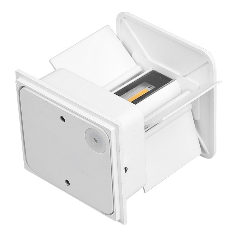 Aplica LED De Perete Interior/Exterior Techstar®, Putere 6W, Culoare Lumina 6500K, 1100 Lm, 10x10 Cm, IP 65, Alb