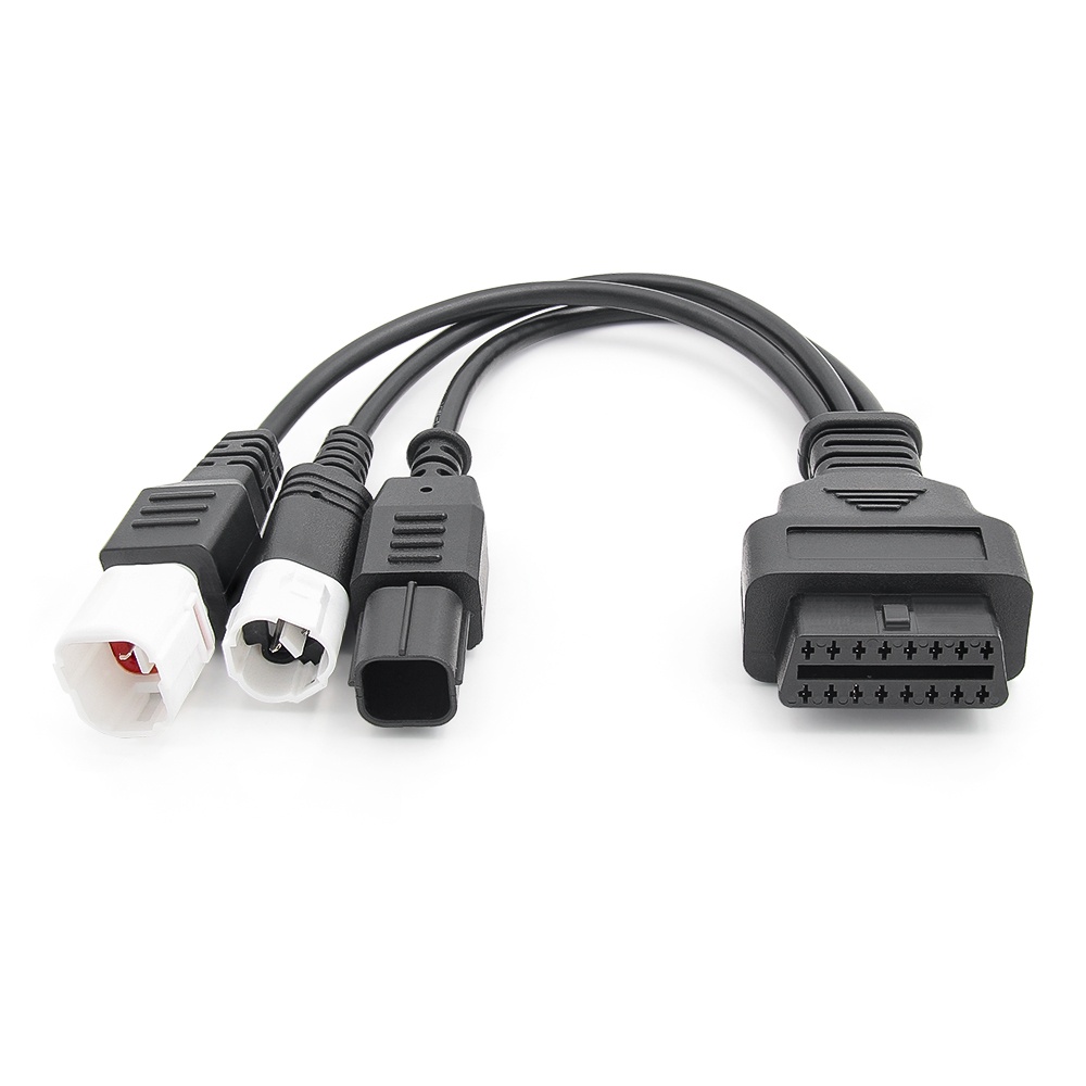 Cablu adaptor OBD2 Techstar, la mufe pentru motocicleta Yamaha 3 pini/4 pini si Honda 6 pini (3-in-1) - 3 | YEO
