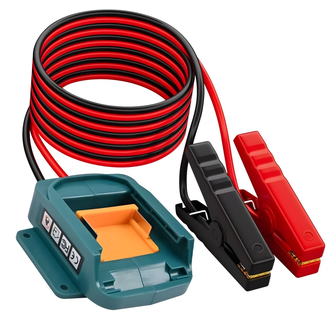 Cablu Pornire Motor Auto cu Clesti si Adaptor pentru Baterii Makita 18V – Starter Portabil 1.8m, ABS, 8AWG, Fara Baterie