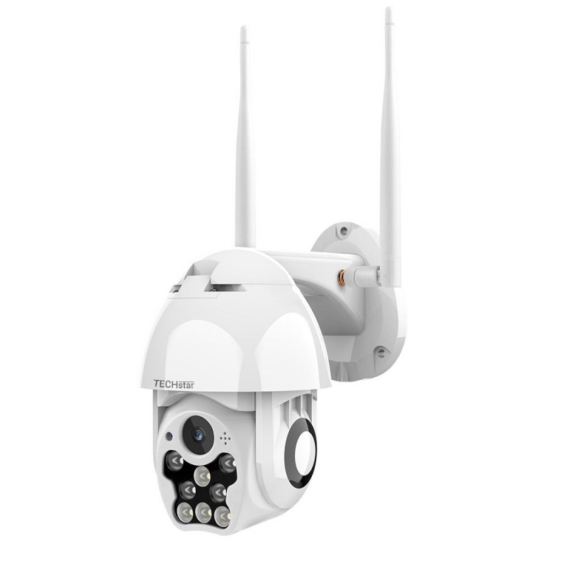 Camera Supraveghere PTZ Techstar® 903, 2MP, FullHD, Lumina Infrarosie si LED, Control Vertical + Orizontal, Audio Bidirectional, Detectarea Miscarii, ONVIF, P2P, Cloud, Slot MicroSD, Auto-Tracking - 1 | YEO