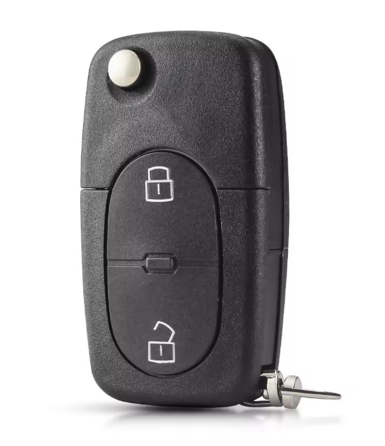 Carcasa cheie auto Techstar 2 butoane compatibila VW Golf MK4, Passat B5, Bora 1998–2001 – lama HU66, pentru baterie CR1620 - 2 | YEO