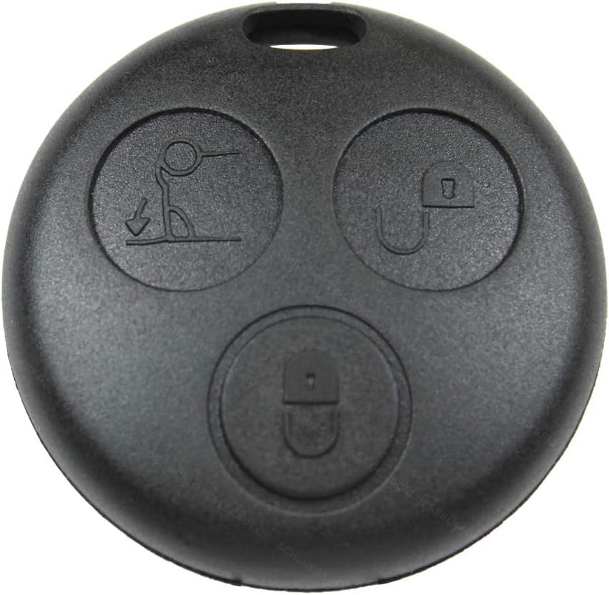 Carcasa cheie telecomanda Techstar compatibila Smart Fortwo 450/City-Coupe/Cabrio, Roadster, Forfour, 3 butoane, neagra - imagine 10