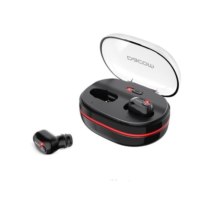 Casti Bluetooth Dacom K6H Pro TWS, Bluetooth 5.0, True Wireless Stereo Pentru iOS si Android, HD Mic, Negru