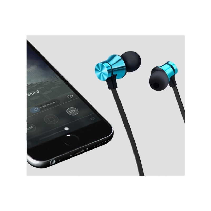 Casti Wireless Bluetooth Sport BT4, Waterproof, Tip In-Ear Headset, Microfon Incorporat, Albastru - 1 | YEO