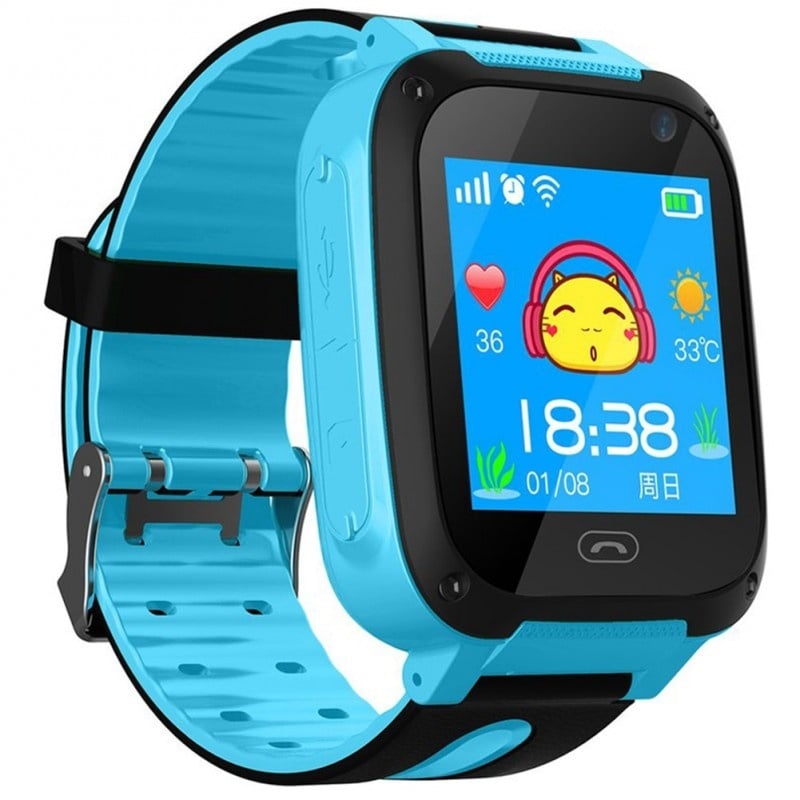 Ceas Smartwatch Copii Techstar® Q9, Slot Cartela SIM, GPS Tracker, Buton Urgenta SOS, Monitorizare Live, Apelare, Albastru