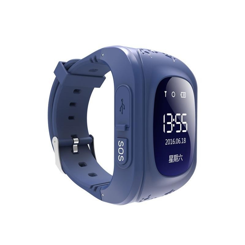 Ceas Smartwatch pentru Copii Albastru Inchis Q50, Slot Cartela SIM, GPS Tracker, Buton Urgenta SOS, Monitorizare Live