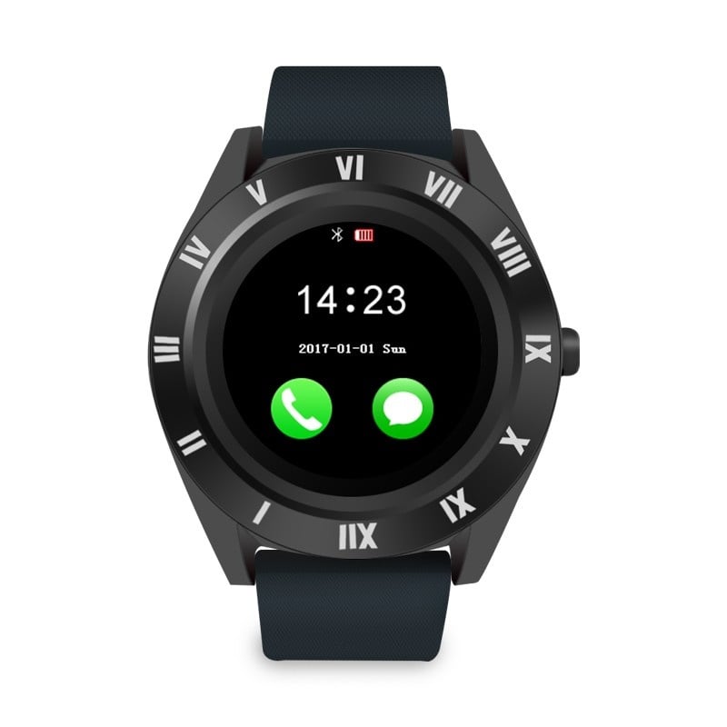 Ceas Smartwatch Techstar® M11, 1.54inch LCD , Bluetooth 4.0 + EDR, Camera Foto, Cartela SIM, Micro SD, Monitorizare Somn, Apeluri si SMS, Notificari, Albastru - 1 | YEO