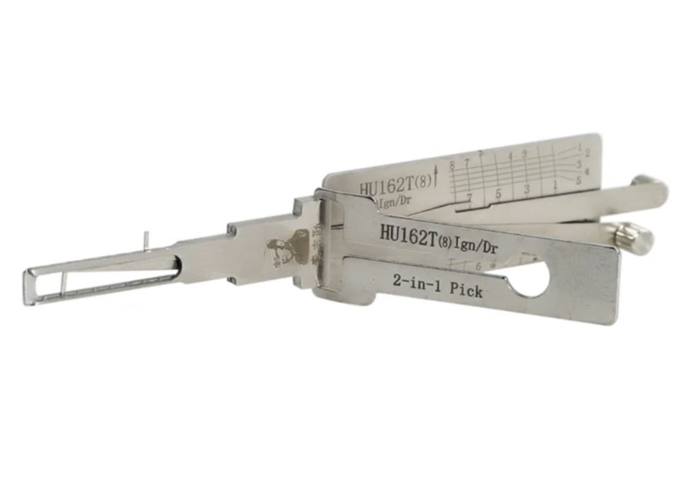 Decodor unealta auto Lishi Original HU162T(8) / VAG2015 – 2-in-1 Pick Decoder pentru contact, usi si portbagaj, compatibil cu VW, Audi 2015+