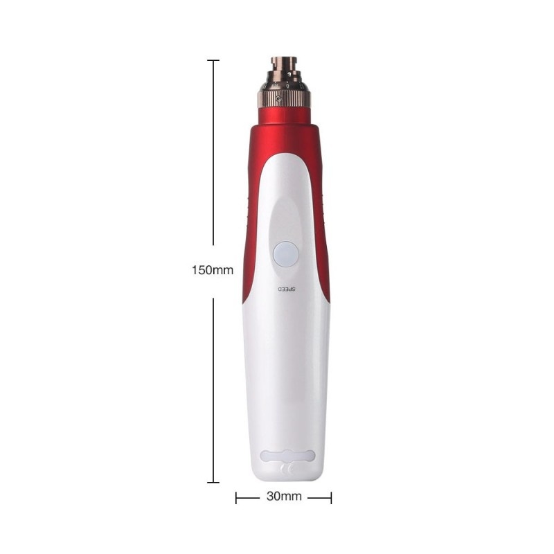 Poze DermaPen Techstar® Dr Pen N2W, 2 Capete de Rezerva, Ace Otel Inoxidabil, Corp Plastic, Ergonomic, Regenerare Piele, Lifting, Viteza Reglabila, 5 Viteze, Alb-Rosu