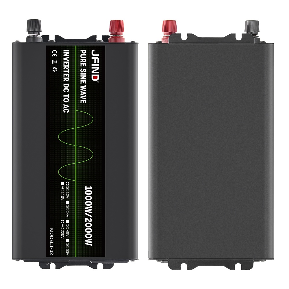 Invertor auto JFIND JF02, unda sinusoidala pura, 12V la 220V, 1000W continuu, 2000W varf, afisaj LCD, protectii multiple, ideal pentru auto, rulote, unelte, aparate sensibile - 2 | YEO