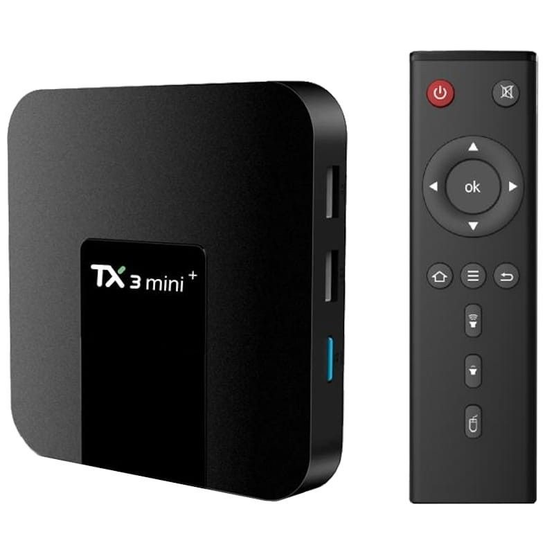 Mini PC Tv Box Techstar® TX3 Mini+, Procesor Quad Core Amlogic S905X2, Android 11, UHD 4K, 2GB RAM, 16GB ROM, WiFi DualBand, Telecomanda