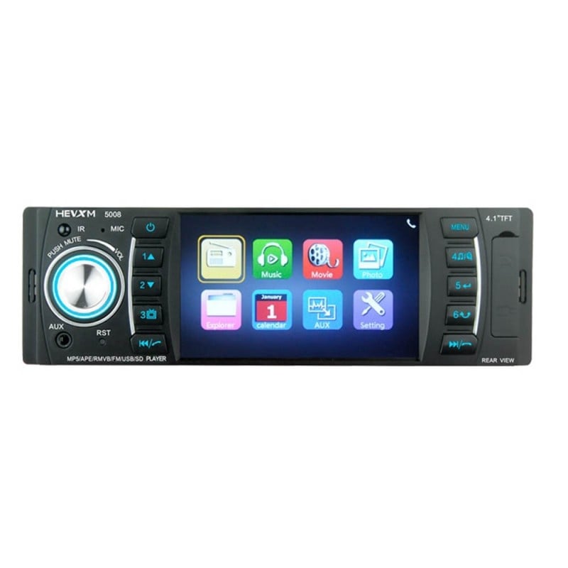 MP5 Player Techstar® 5008, 1DIN, Camera Marsarier, Ecran HD 4.1