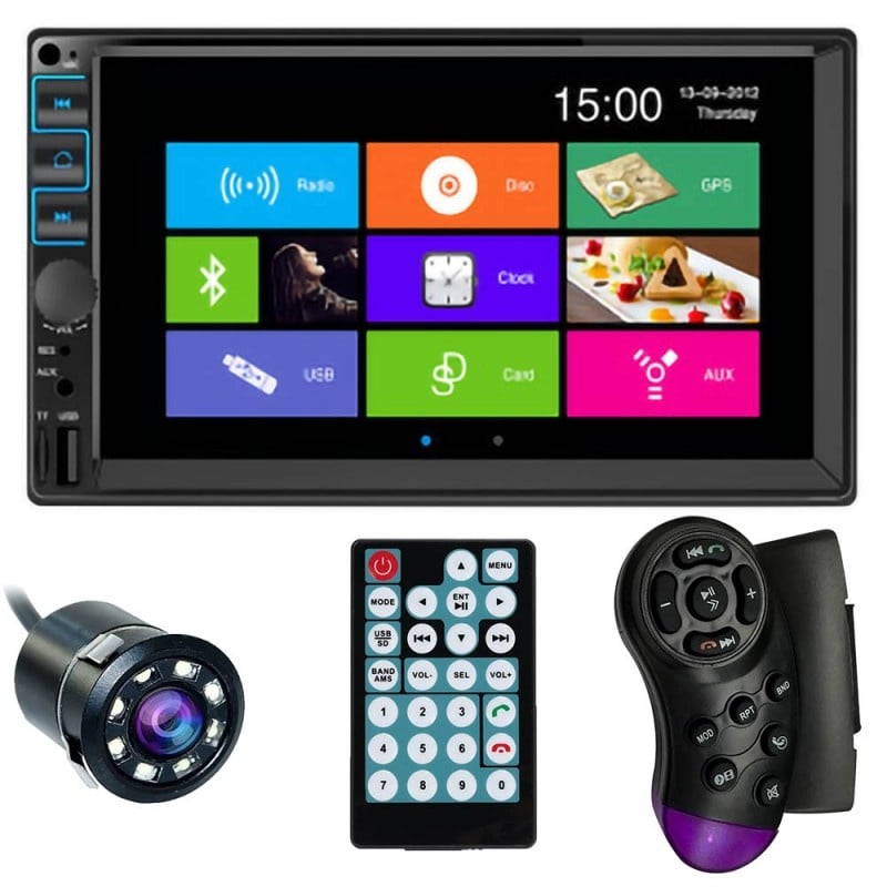 MP5 Player Techstar® 7054, 2DIN, Camera Marsarier, Ecran HD Touch 7