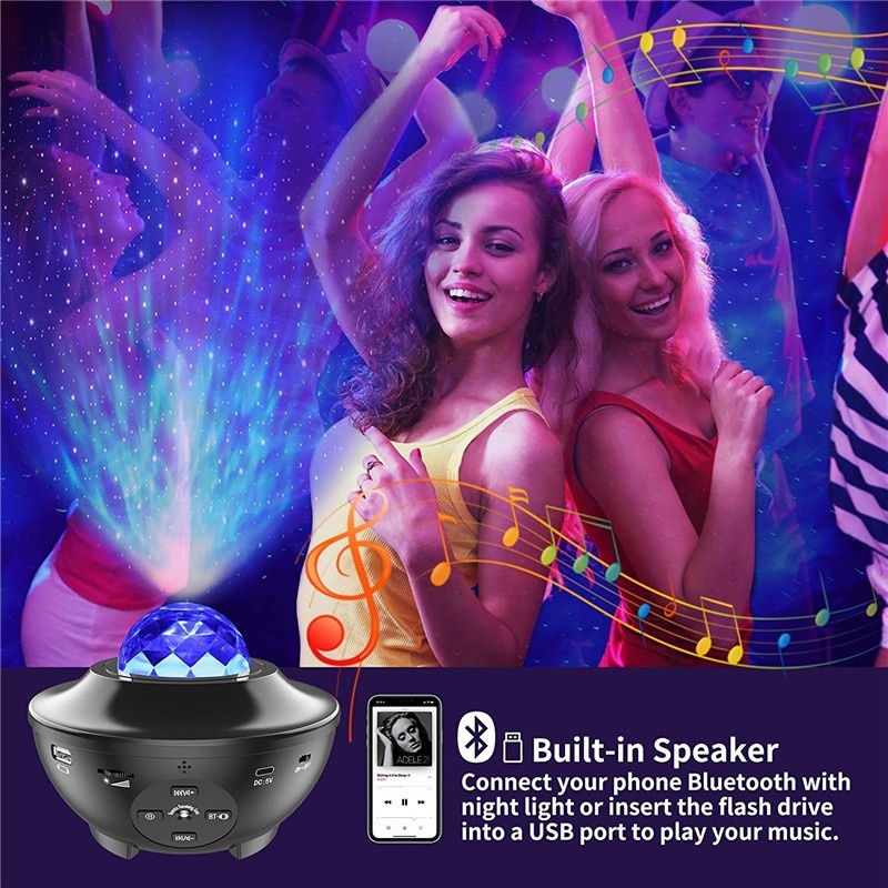 Poze Proiector Smart Techstar® Star and Clouds, WiFi, Telecomanda, Google Assistant, Alexa, IFTTT, Smart Life, Tuya, Programabil