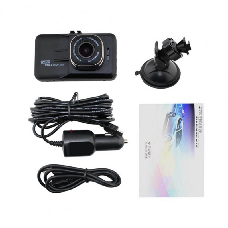 Resigilat Camera Video Auto Dubla Techstar® T636, FullHD, 1080P, Functie WDR, Camera Marsarier 720P, Ecran 3