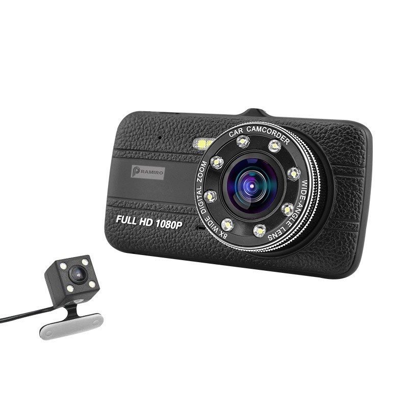 Resigilat Camera Video Auto Novatek T800 Dubla 8 Led-uri Nightvision tip LED FullHD 12MPx si Display 4