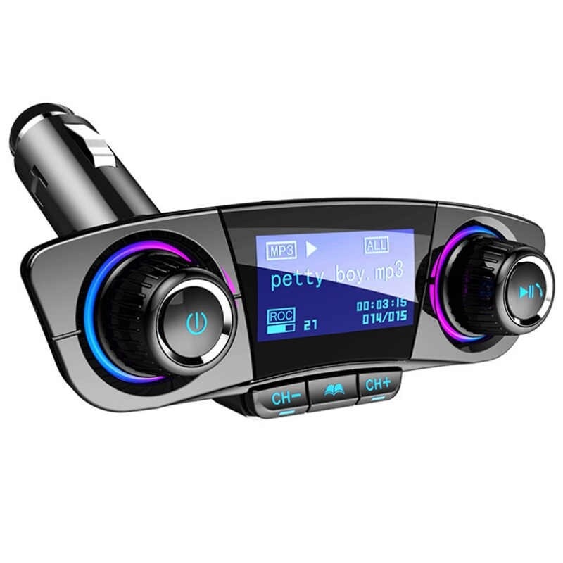 Resigilat Modulator Transmitator FM Auto Techstar®, BT-06 Bluetooth 5.0, MP3 Player cu dublu USB, MicroSD si Jack 3.5mm - 2 | YEO