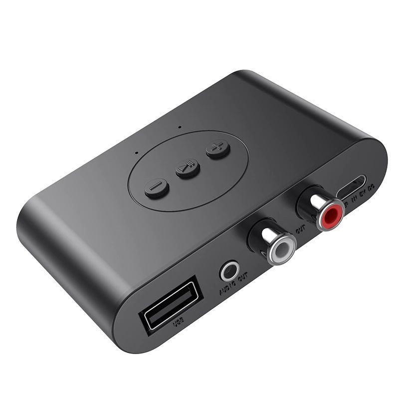 Resigilat Receptor Bluetooth Techstar® MM-2, Bluetooth 5.0, Interfata USB, Iesire RCA, Iesire AUX, Conectiune Multipoint