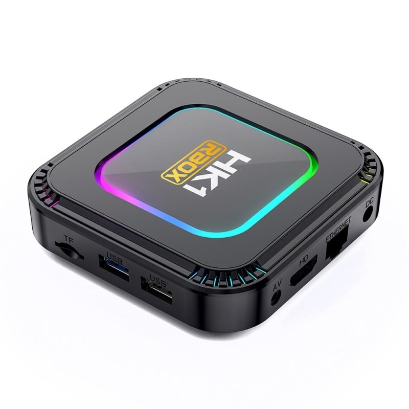 Resigilat TV Box Techstar® HK1 K8 RK3528 Smart Media Player, 8K, RAM 4GB, ROM 64GB, Bluetooth 5.0, Android 13, RK3528 Quad Core ARM Cortex-A53, Culori RGB Programabile, Telecomanda IR, Negru - 1 | YEO